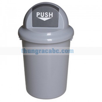 THÙNG RÁC NHỰA TRÒN NẮP ĐẨY KHÔNG BÁNH XE 60 LÍT – 100 L