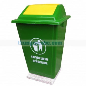 Thùng đựng rác nhựa composite đế đá 60 lít