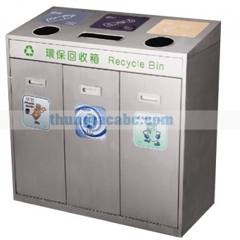 Thùng rác công cộng ngoài trời bằng inox