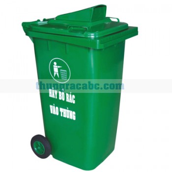 Địa chỉ chỗ bán Thùng rác nhựa HDPE có nắp khe bỏ rác có bánh xe 240 lít công nghiệp