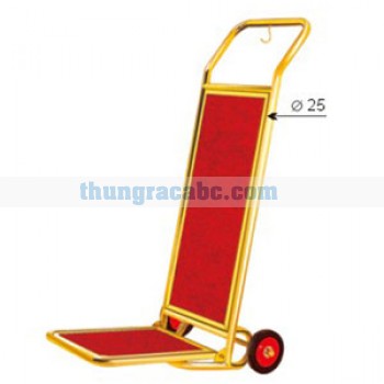 Xe kéo đẩy hành lý inox trong khách sạn cao cấp 