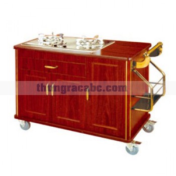 Tủ bếp ga bằng gỗ di động giá rẻ 